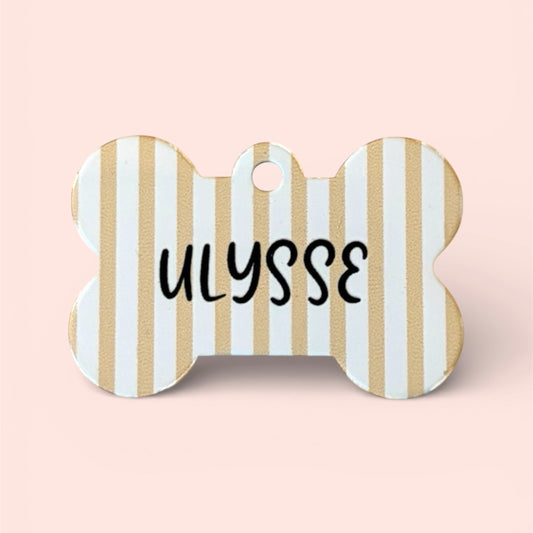 Médaille personnalisée - Rayures jaunes