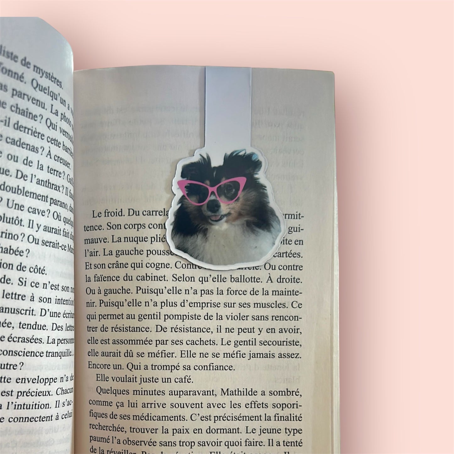 Marque-page personnalisé avec photo de chien ou chat, fabriqué à Lyon