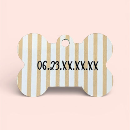 Médaille personnalisée chien ou chat pour collier, fabriquée à Lyon, numéro de téléphone